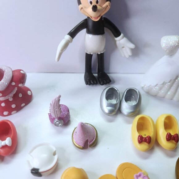 Disney Minnie Mouse Fashion Set Polly Pocket Dress up Lot 33 Individual Pieces - Picture 7 of 9